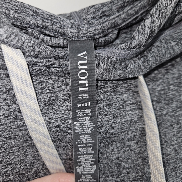 VUORI Halo Essential Hoodie Women's Small Long Sleeve Top Heathered Gray - Picture 5 of 11
